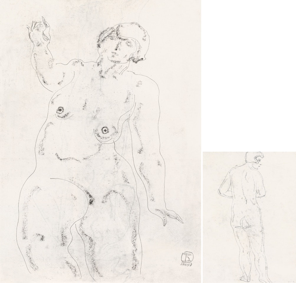 A Nude Woman (Two-side) by Sanyu