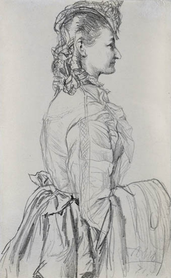 Bildnis einer Frau by Adolph Menzel