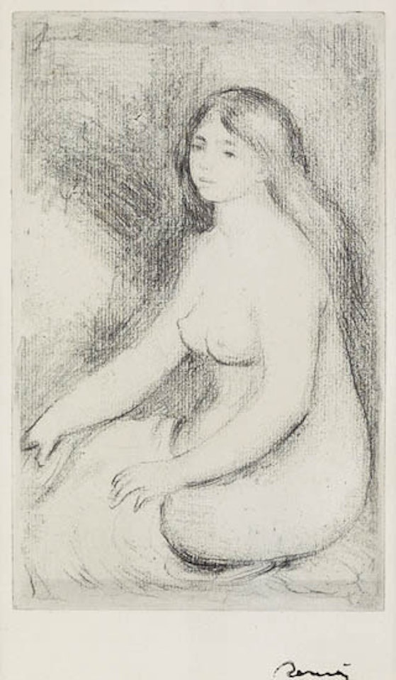 Baigneuse assise by Pierre-Auguste Renoir