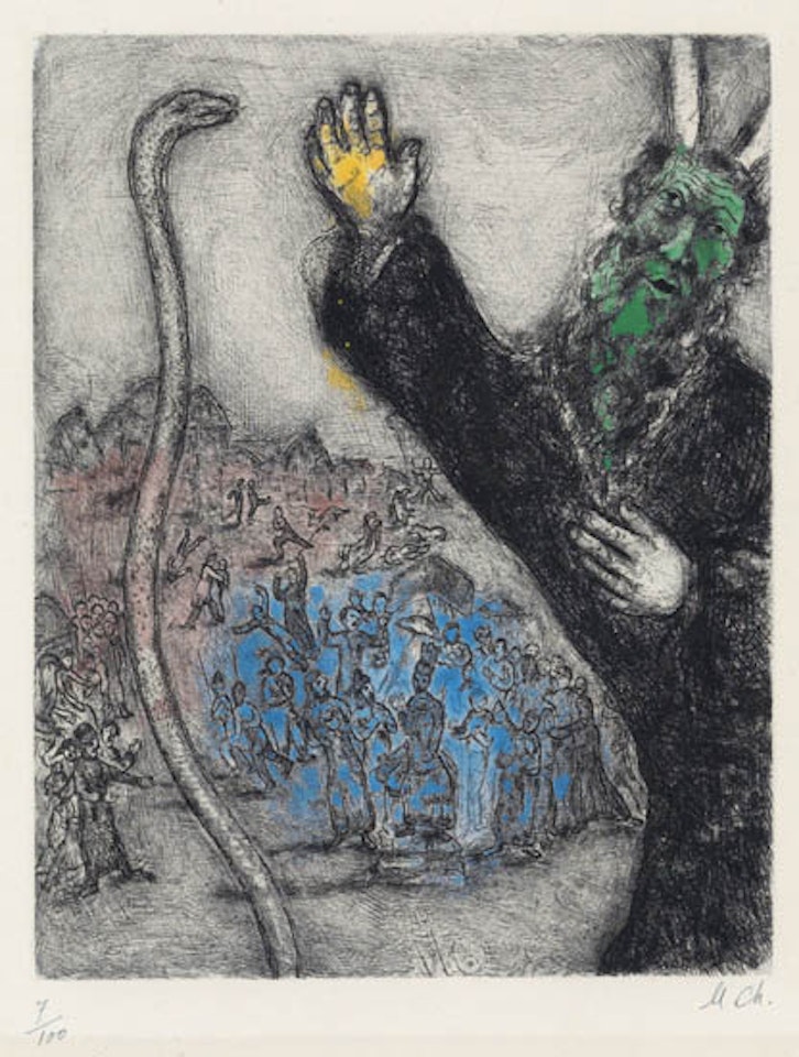 Moïse et le Serpent by Marc Chagall