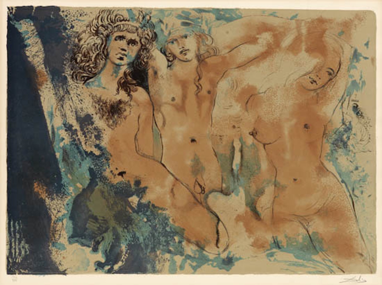 Three Hippies by Salvador Dali