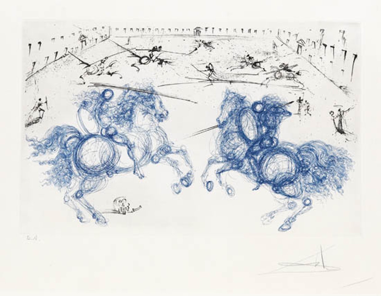 Combat de Cavaliers by Salvador Dali