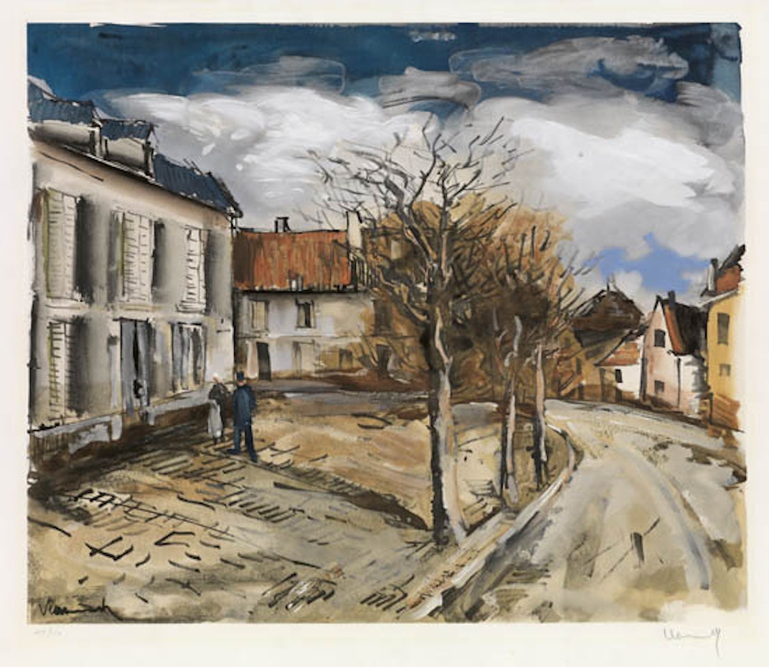 La Route de Flandres aux Quatre Chemins, Paris by Maurice de Vlaminck