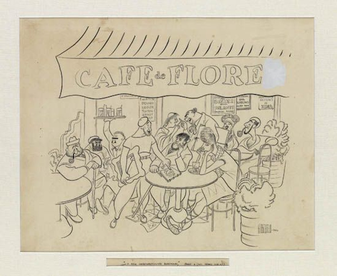 Café de Flore by Al Hirschfeld