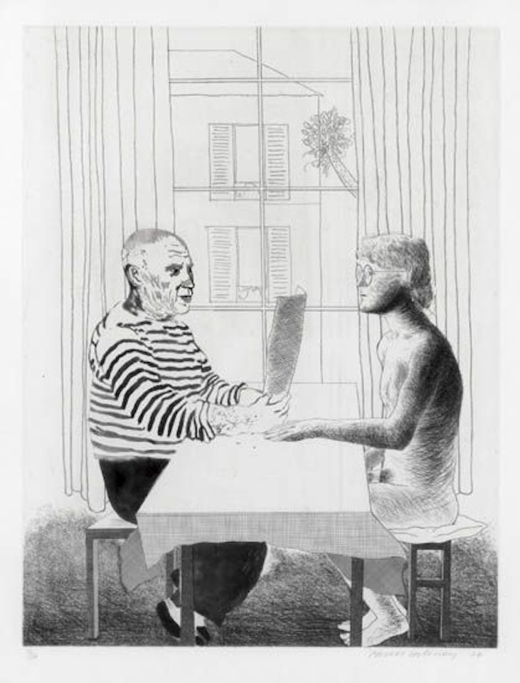 The Artist and Model by David Hockney