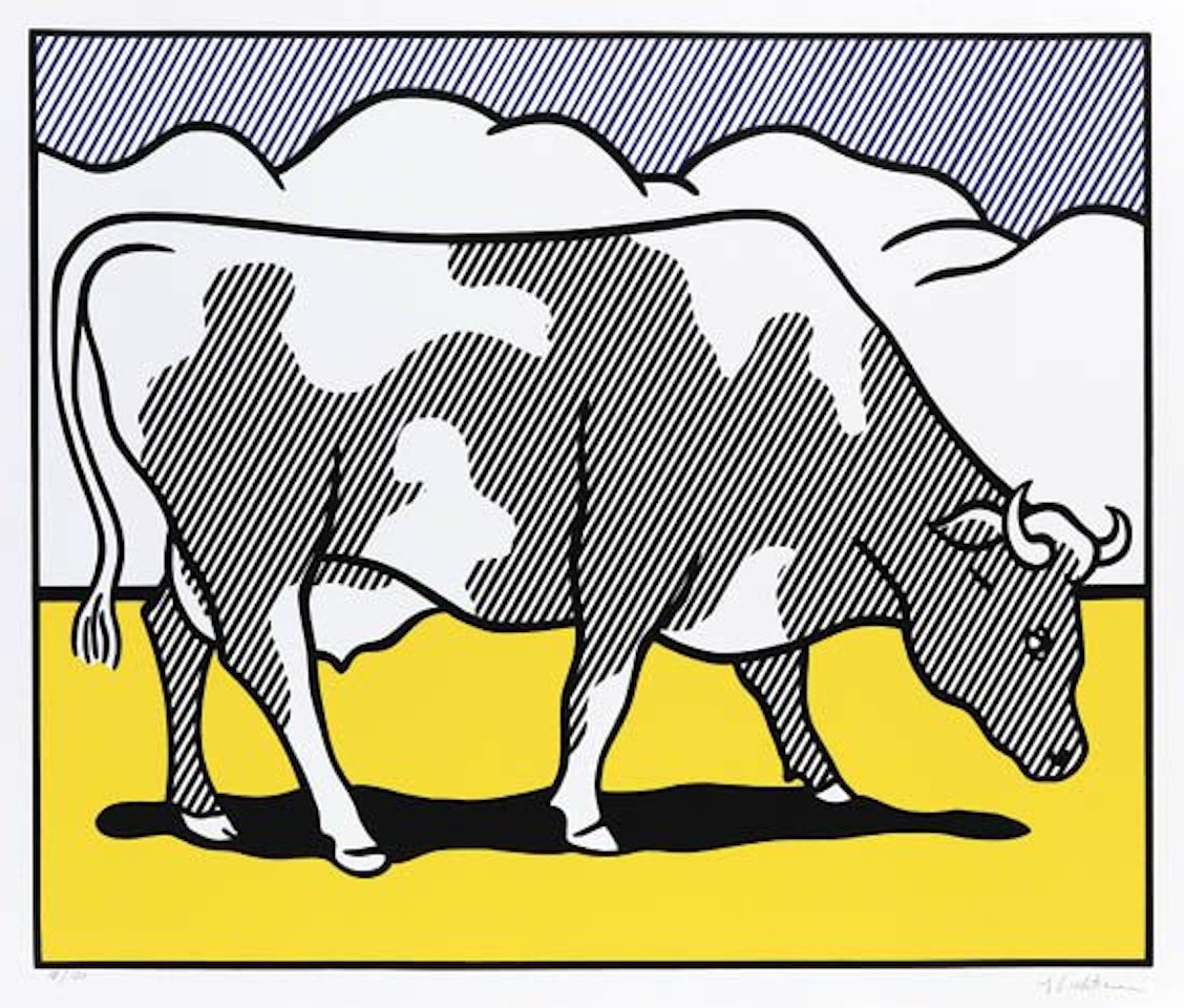 Cow Triptych (Cow Going Abstract) by Roy Lichtenstein