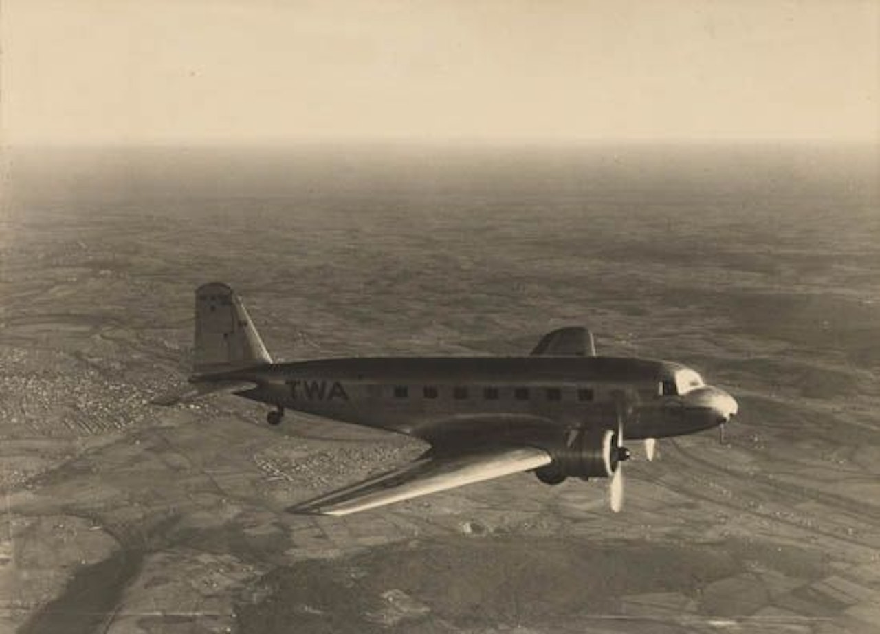 Untitled (TWA plane in flight). by Margaret Bourke-White