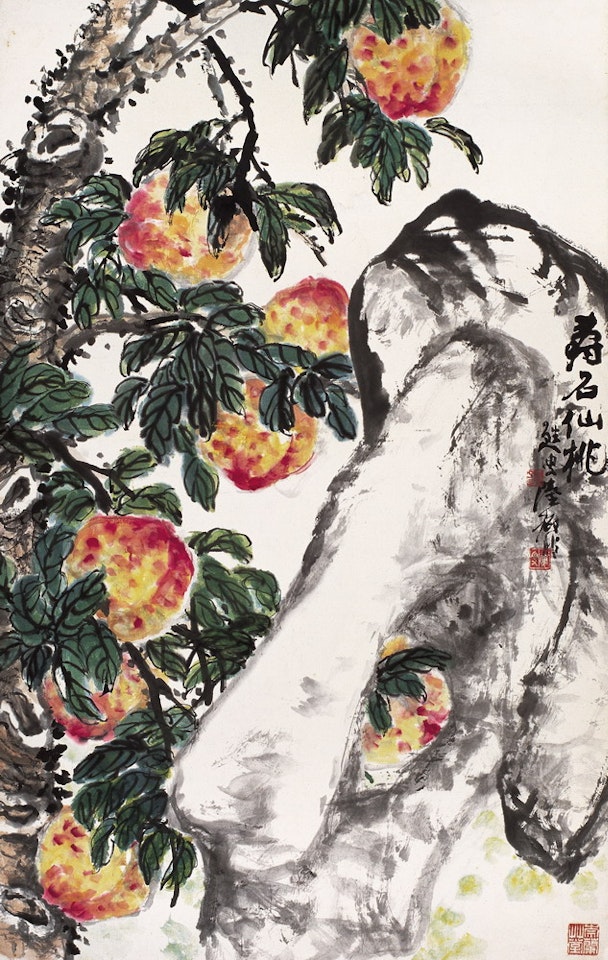 PEACHES AND ROCK by Lu Yifei