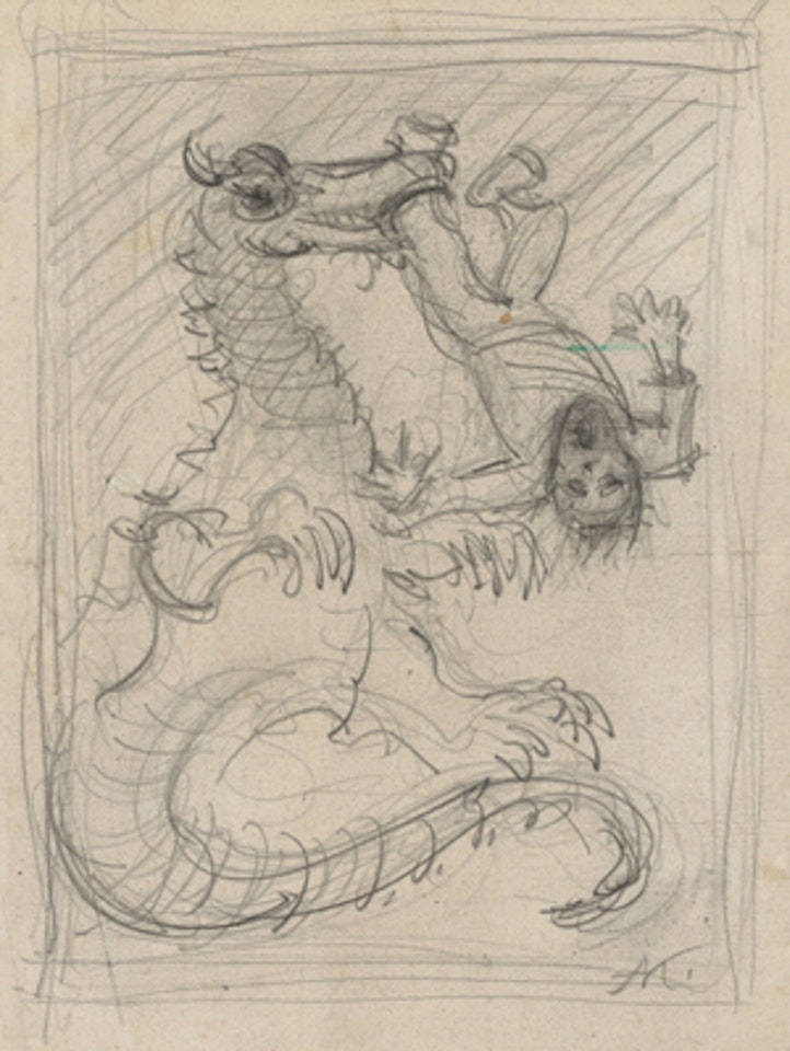 Victorious dragon by Alfred Kubin