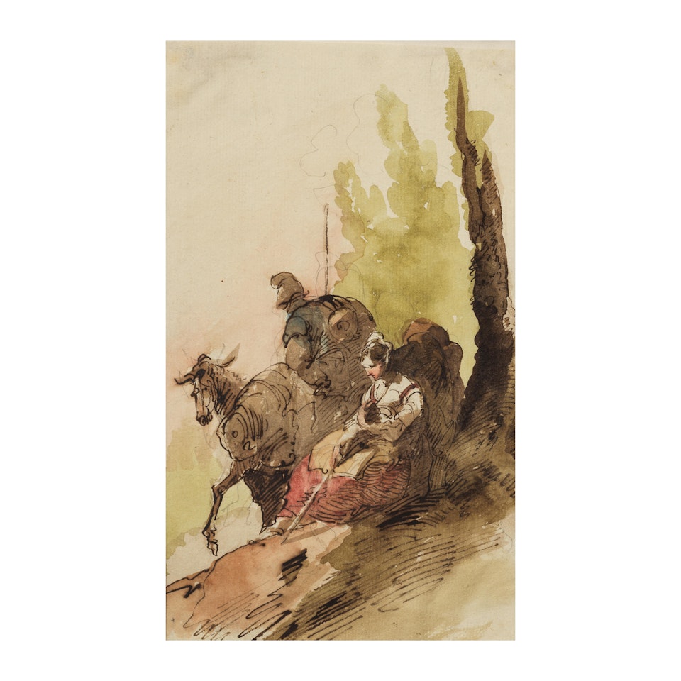 Scène pastorale by Giuseppe Bernardino Bison