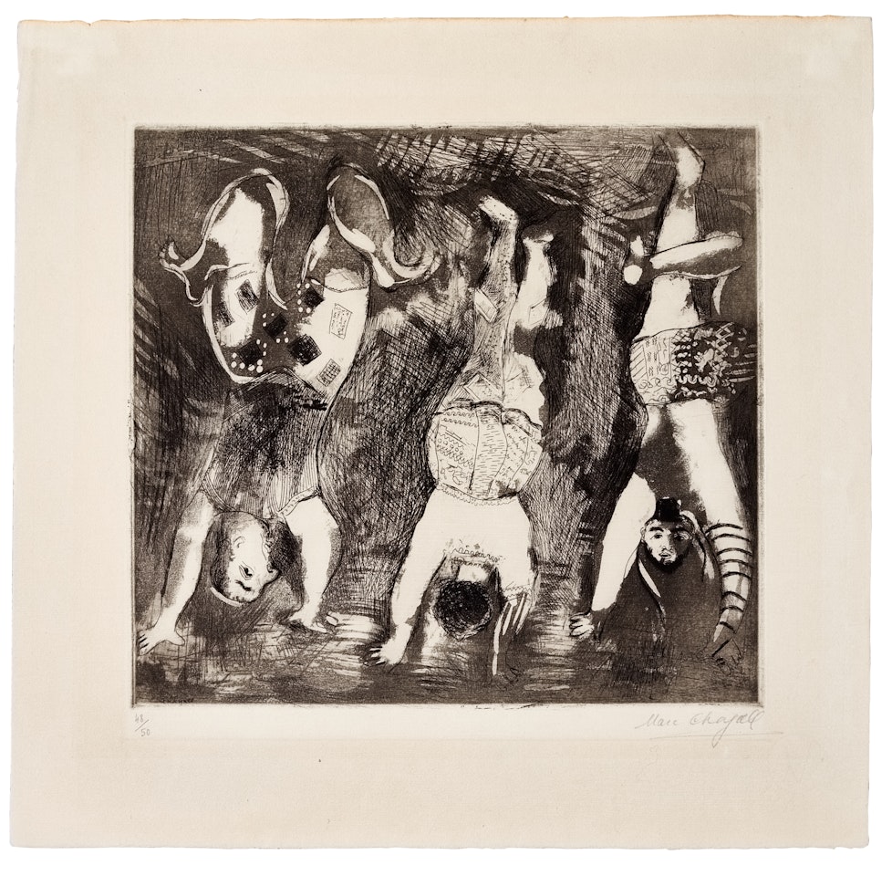 Drei Akrobaten (Les trois acrobates) by Marc Chagall