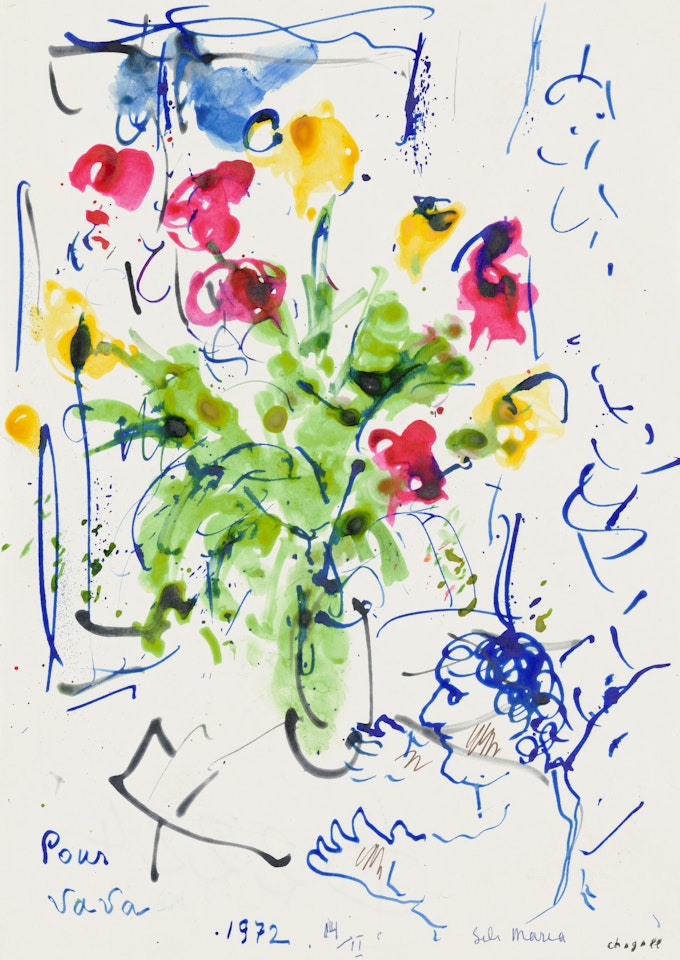 Bouquet à Sils pour Vava by Marc Chagall