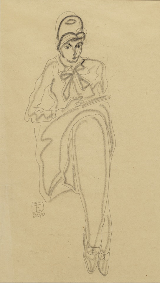 Femme assise au chapeau (Seated Woman with Hat) by Sanyu