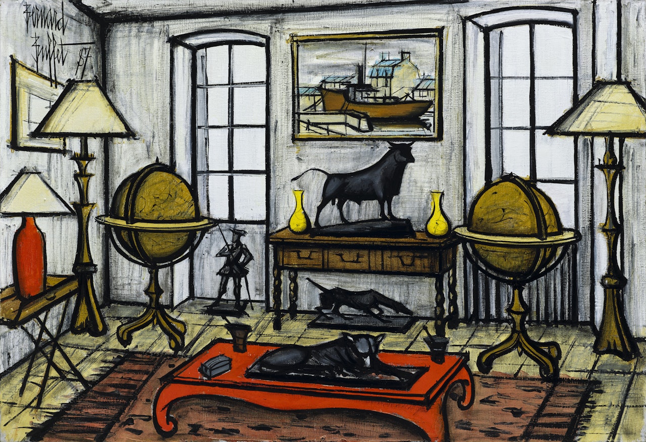 La Baume, les deux mappemondes by Bernard Buffet