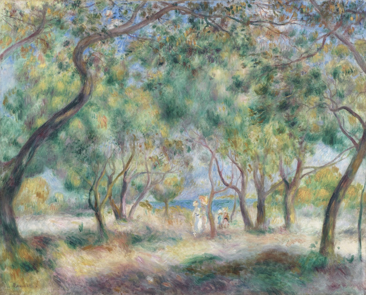La Promenade au bord de la mer (Le Bois de la Chaise Noirmoutier) by Pierre-Auguste Renoir