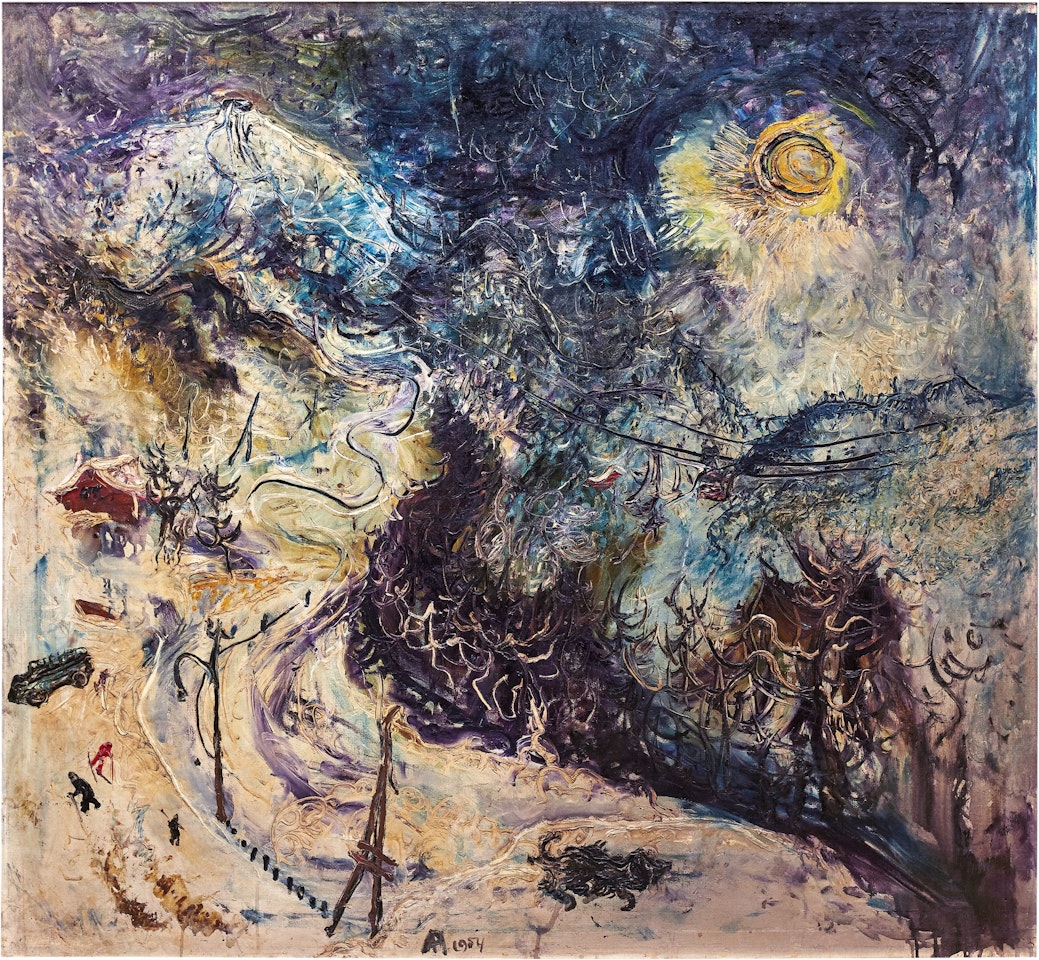Skiing by Affandi
