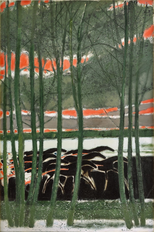 Courses Vincennes sous la neige by André Brasilier