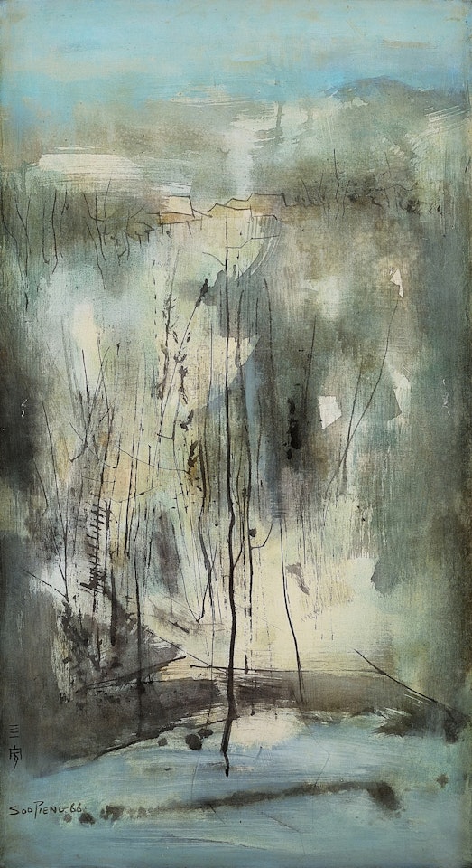 Quiet river bank by Cheong Soo Pieng