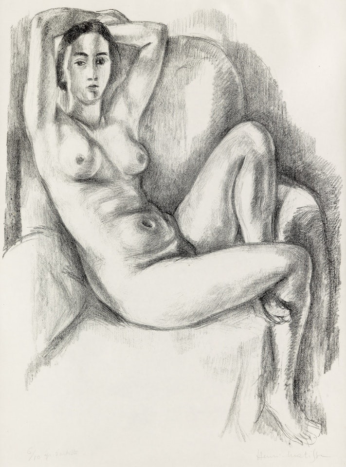 Nu au coussin bleu by Henri Matisse