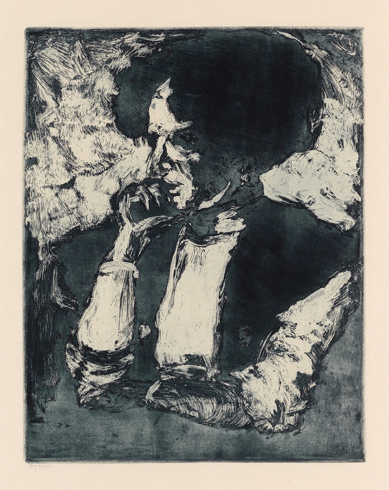 Frau mit dunklem Haar by Emil Nolde