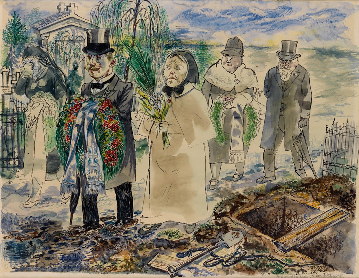 Grablegung (He was a great provider) by George Grosz