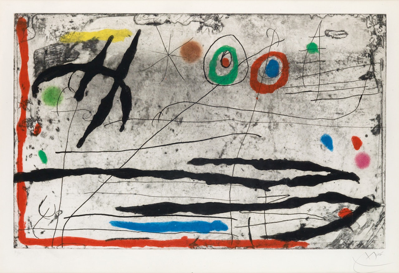 Tracé sur la Paroi I by Joan Miró