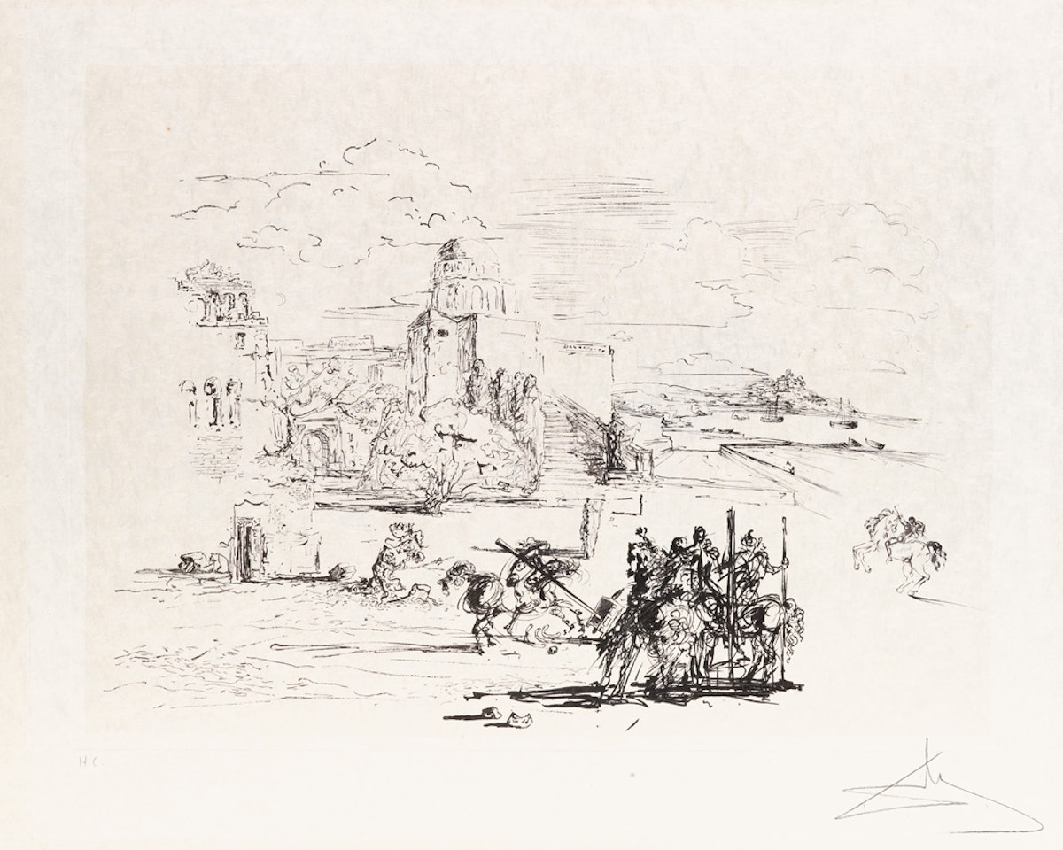 Road to Ampurdam (Rome and Cadaqués) by Salvador Dali