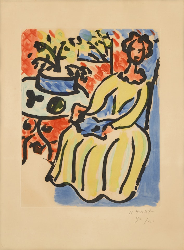 Marie-José en robe jaune by Henri Matisse