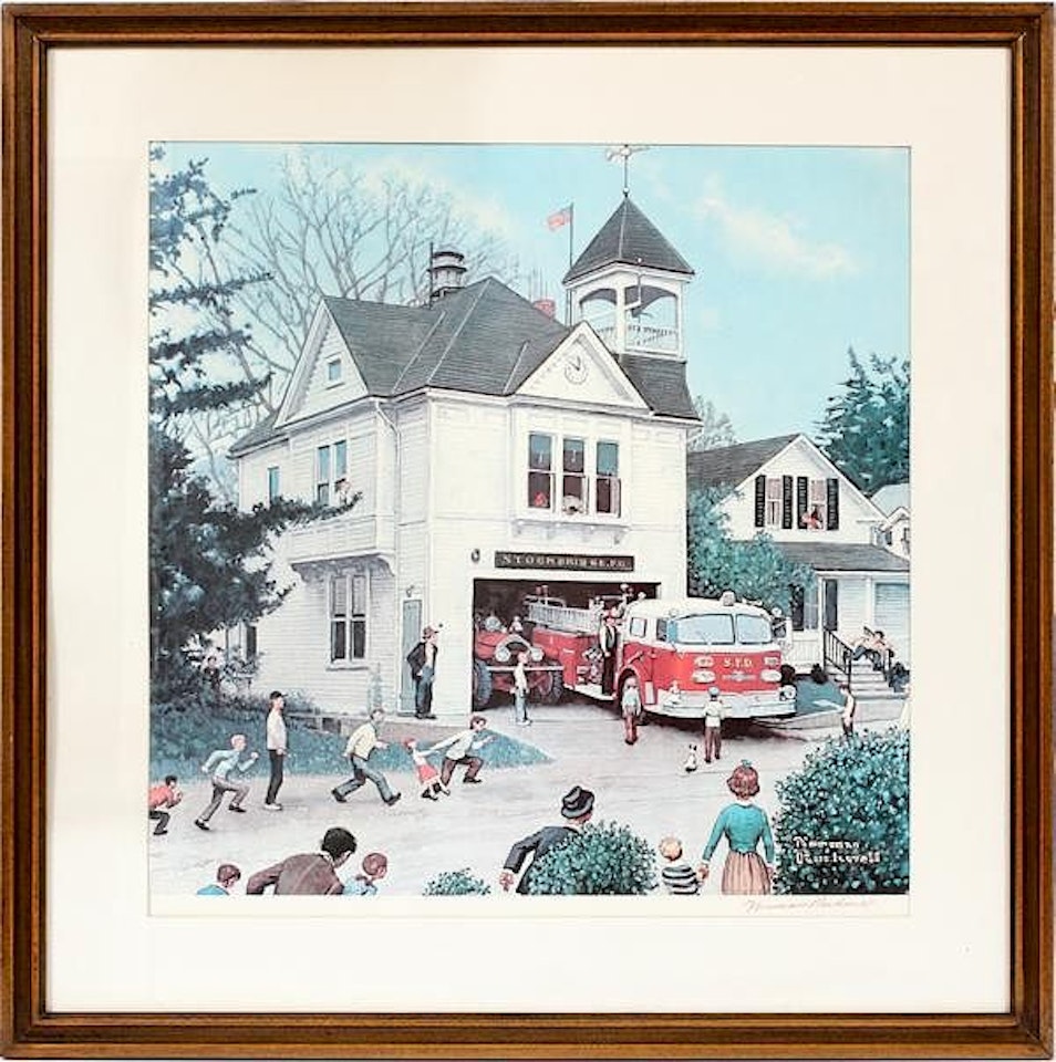 "STOCKBRIDGE F.D." by Norman Rockwell