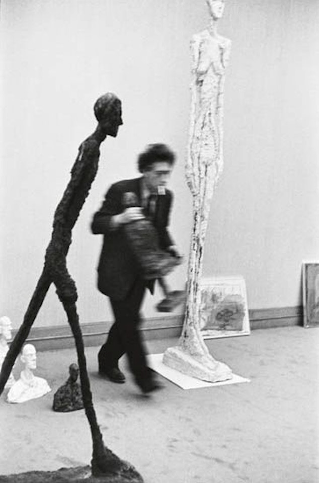 Alberto Giacometti at La Galerie Maeght, Paris, France by Henri Cartier-Bresson
