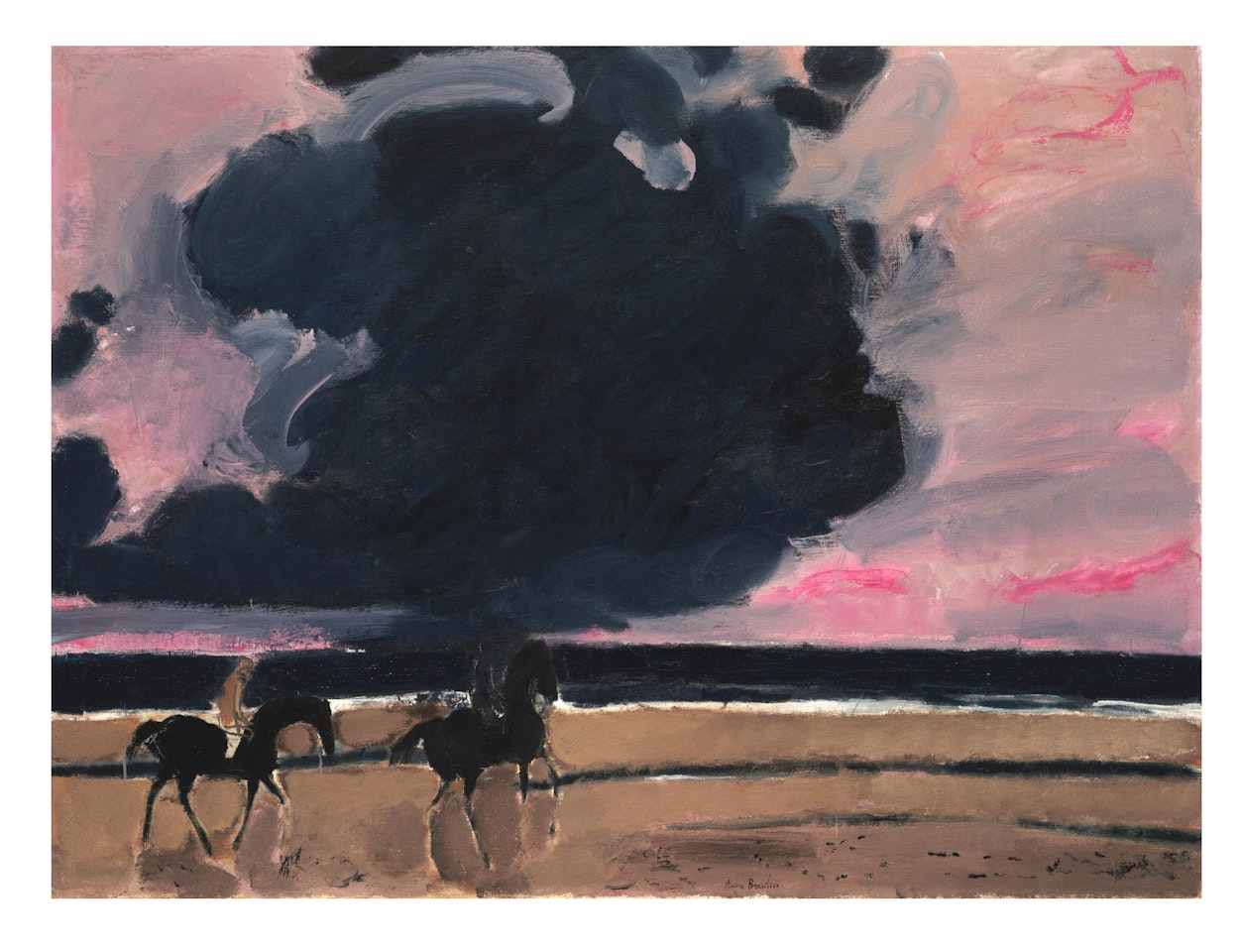 Chevaux sur la plage by André Brasilier