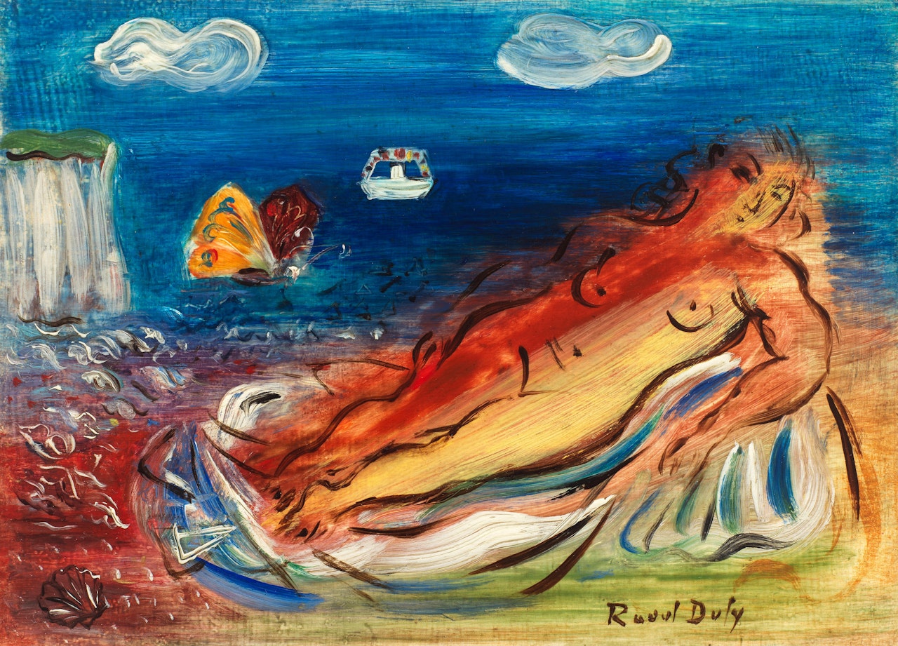 Baigneuse et papillon by Raoul Dufy