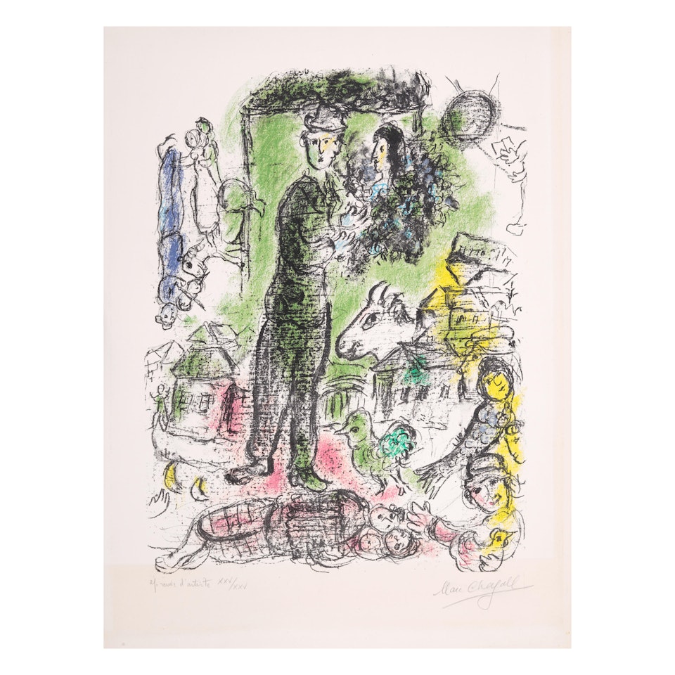 Le Grand Paysan (Mourlot 549) by Marc Chagall