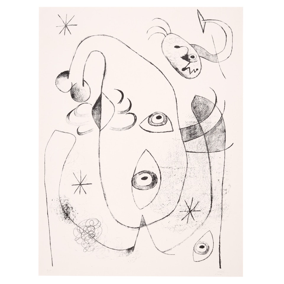 Plate XIX, from Barcelona Series (Mourlot 24) by Joan Miró