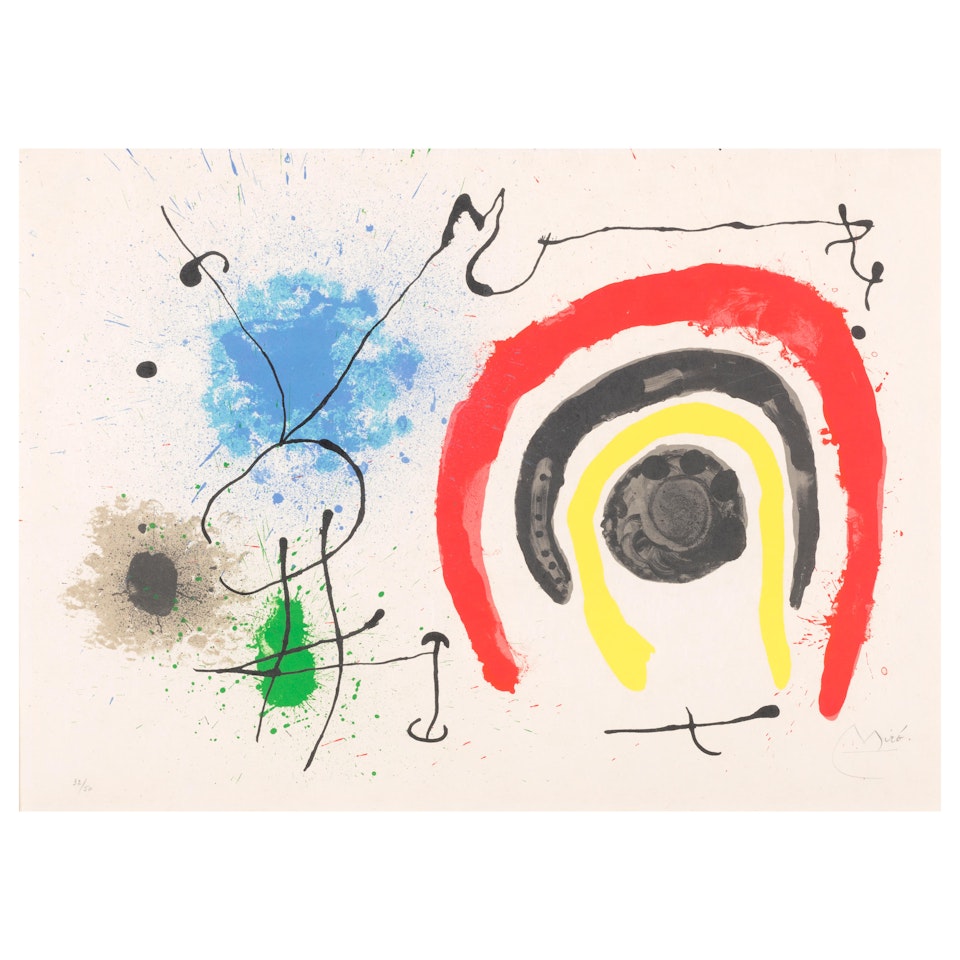 One plate, Le Lézard aux plumes d"Or (Mourlot 526) by Joan Miró