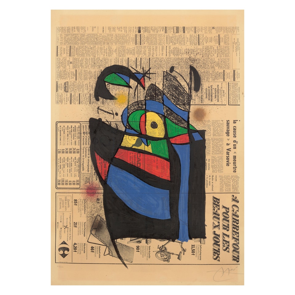 Le Journal (Mourlot 836) by Joan Miró