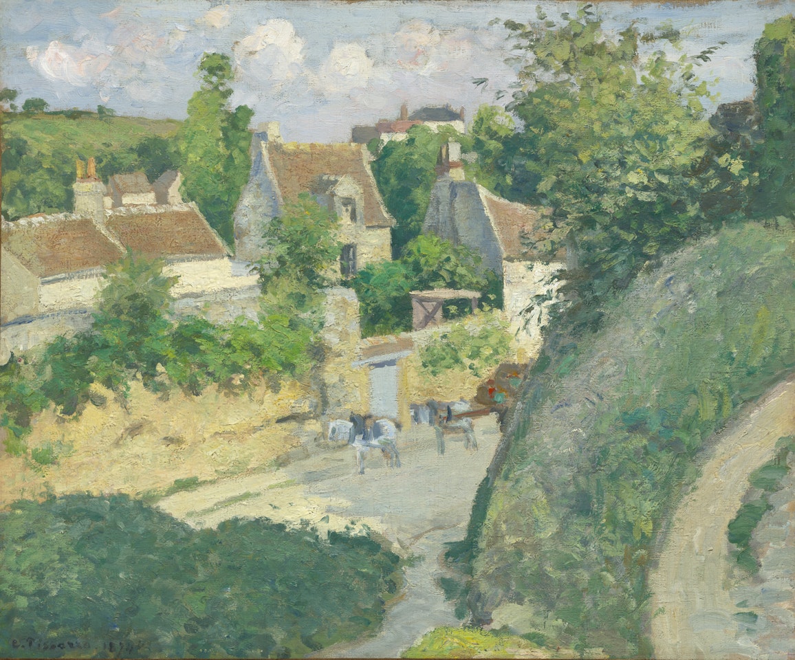 Le Quartier de l"Hermitage, Pontoise by Camille Pissarro