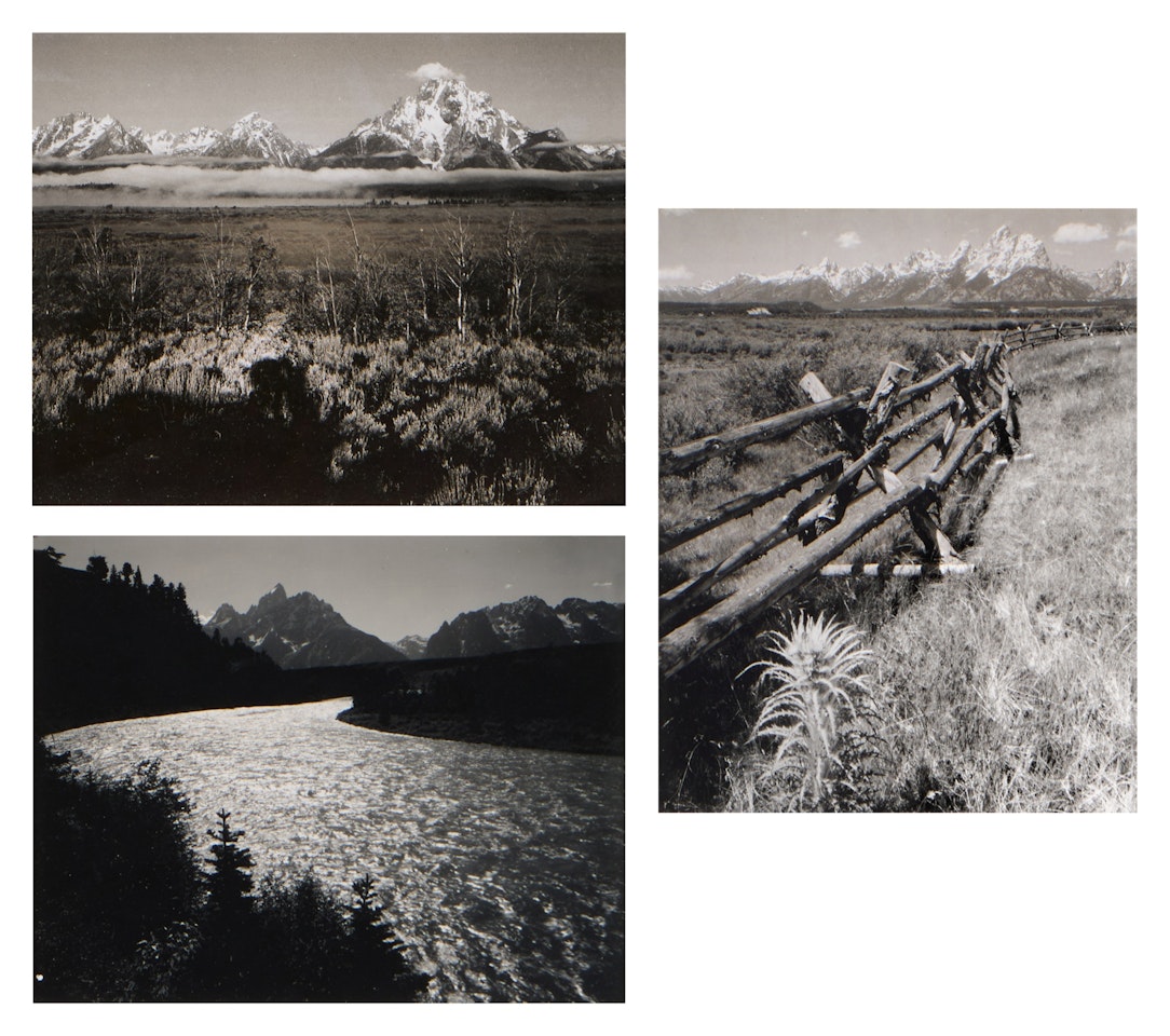 Teton Landscapes (3 photographs) by Ansel Adams