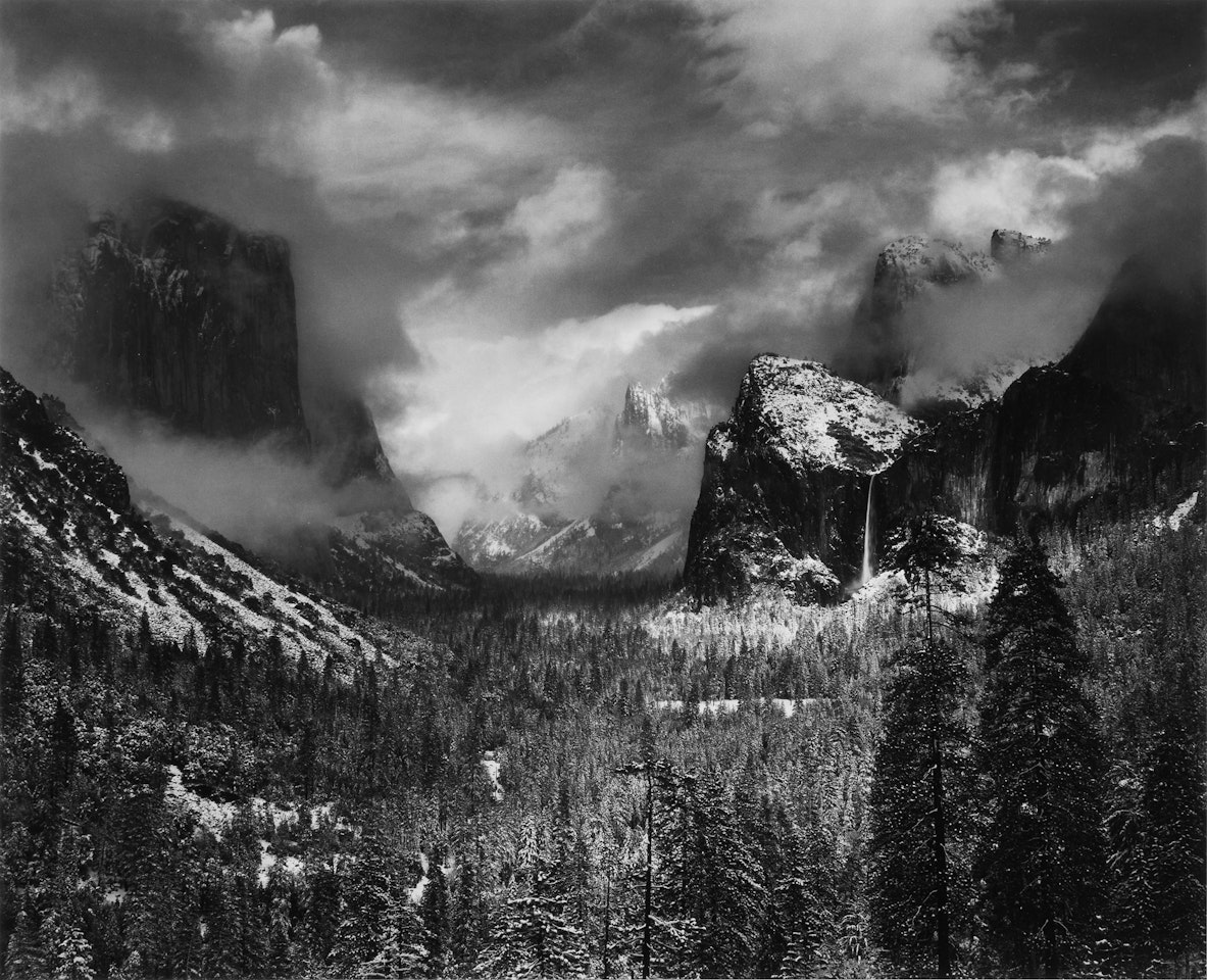 ‘Clearing Winter Storm, Yosemite National Park, California" by Ansel Adams