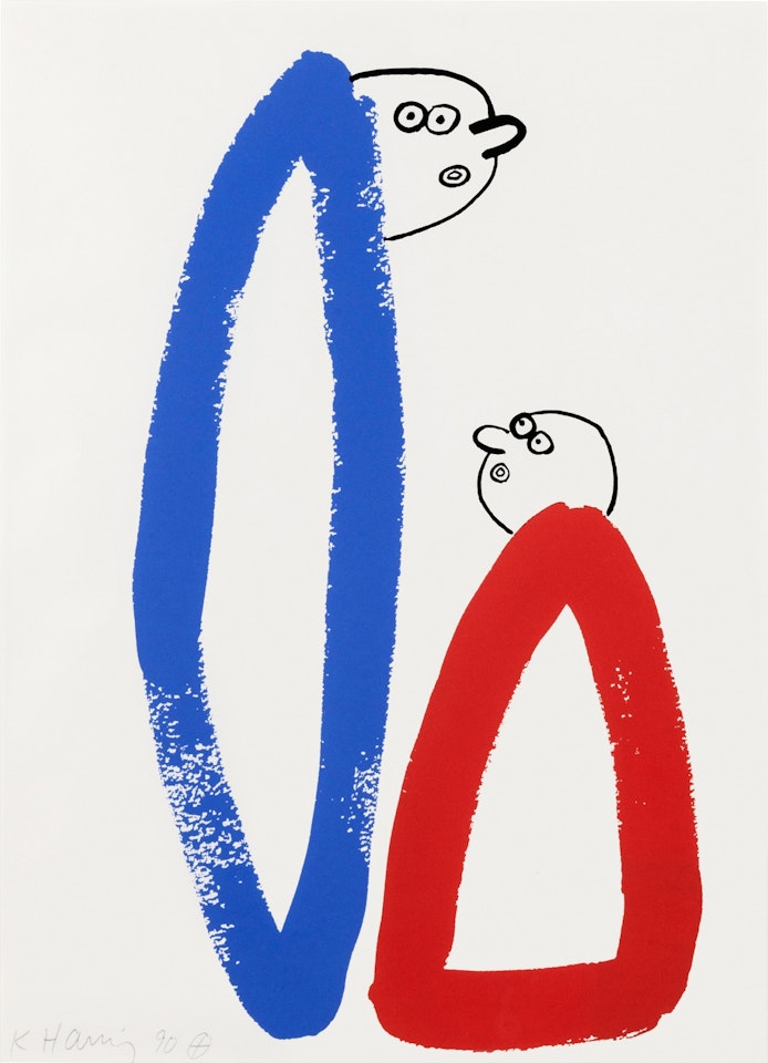 The Story Of Red And Blue: plate 14 (L. p. 132) by Keith Haring