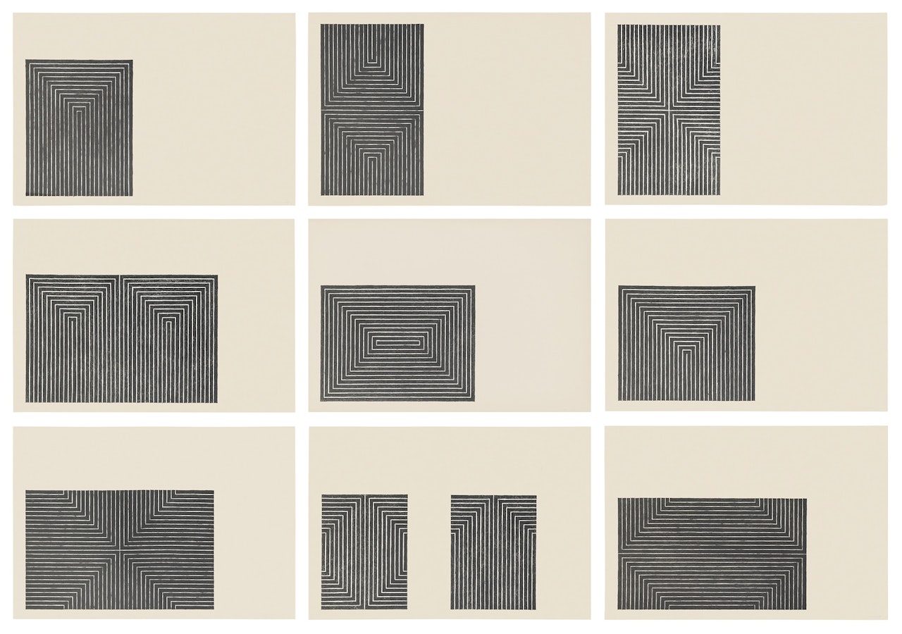 Black Series I (G. 48-56, A. 4-12) by Frank Stella