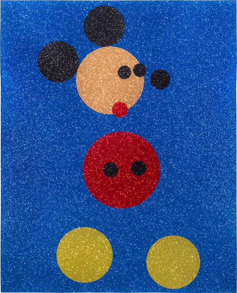 Mickey (Blue Glitter) by Damien Hirst