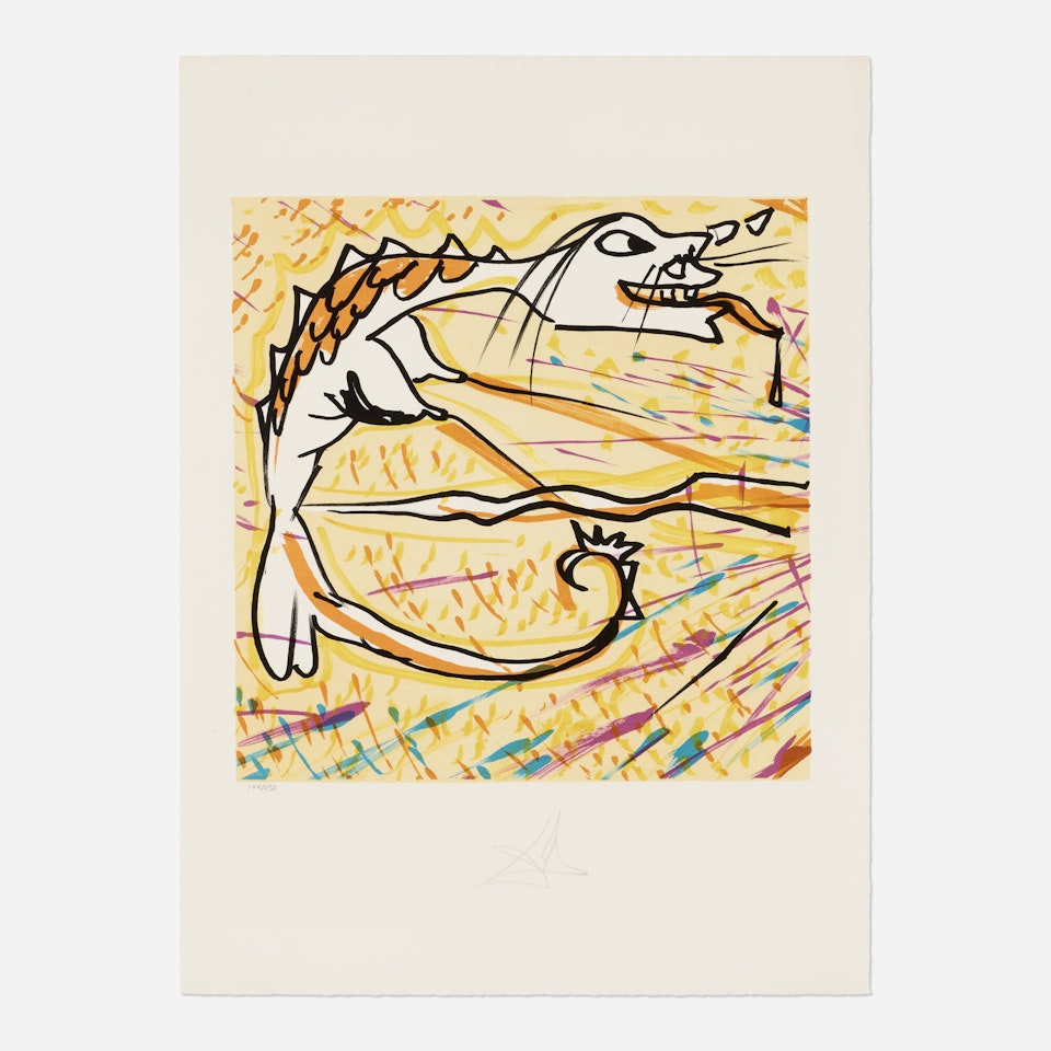 L"ermafrodito (from the Les Vitraux suite) by Salvador Dali