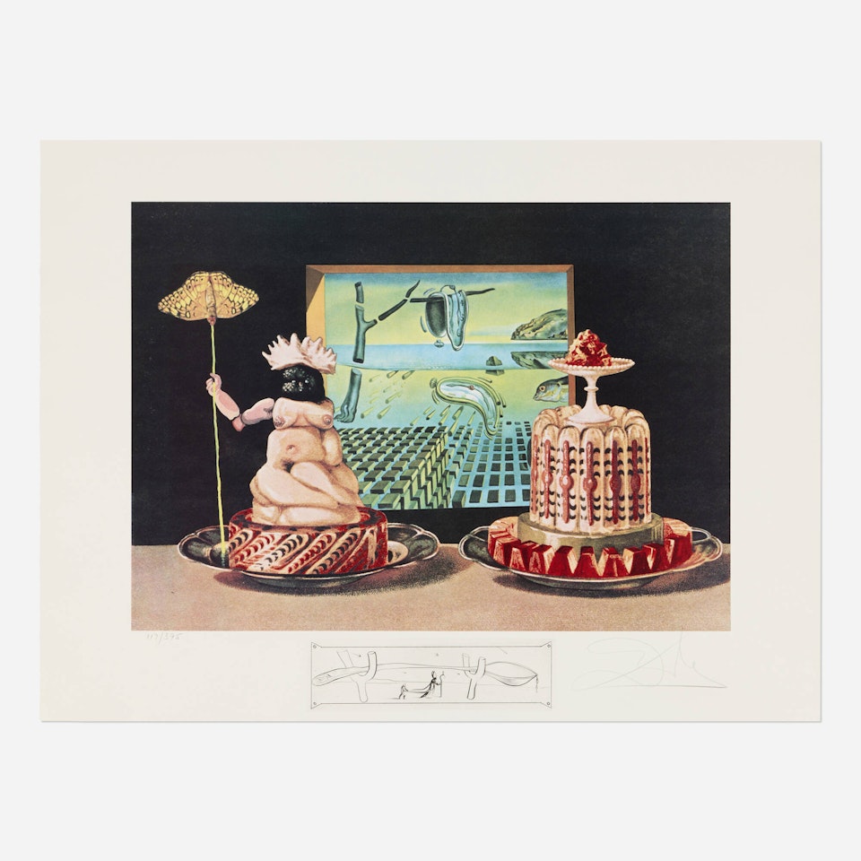 Les Je mange Gala aphrodisiaques (from Les dîners de Gala suite) by Salvador Dali