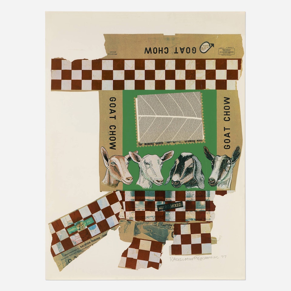 Goat Chow (from the Chow Bags suite) by Robert Rauschenberg
