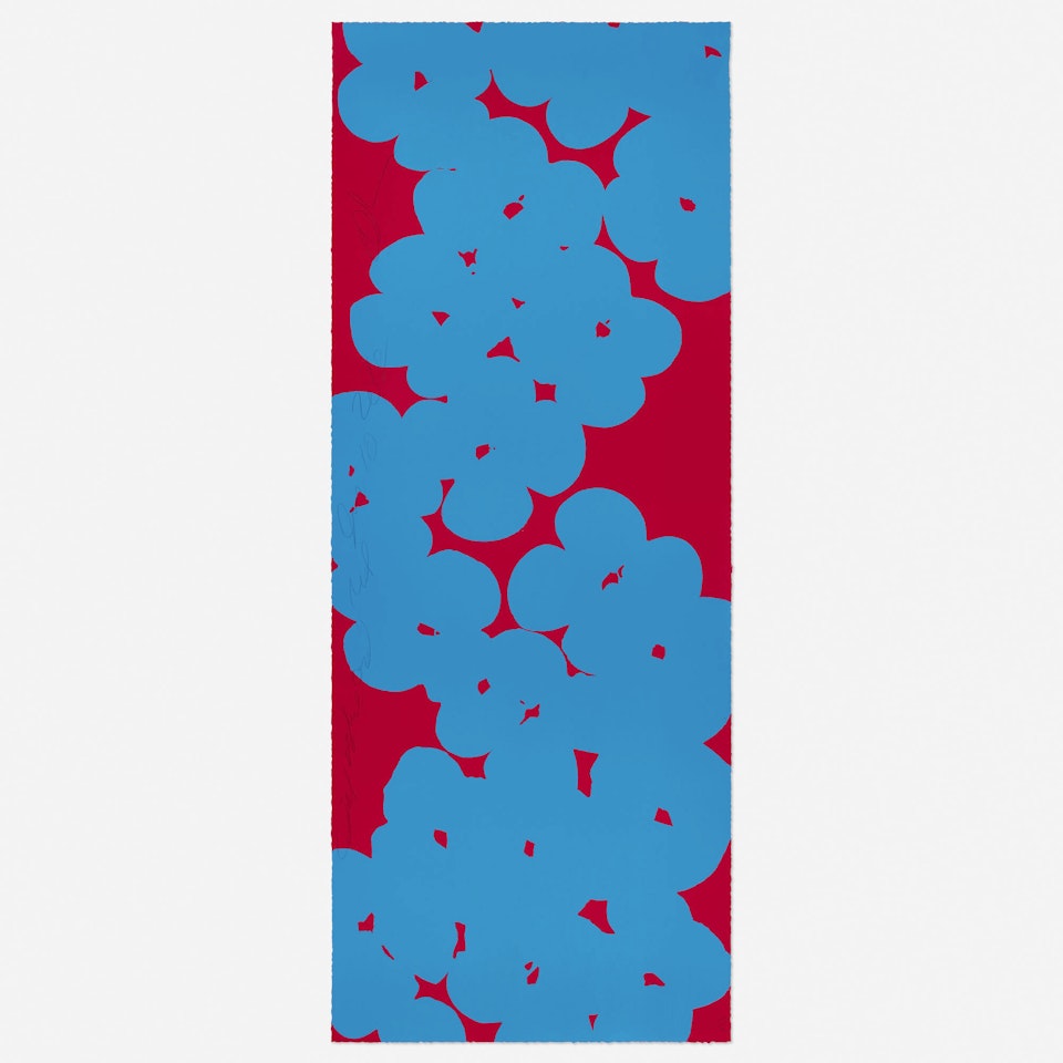 Wallflower (Light Blue and Red) by Donald Sultan