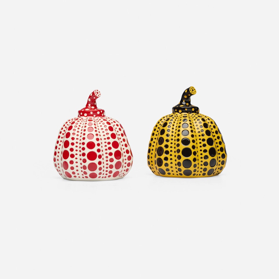 Pumpkins (two works) by Yayoi Kusama