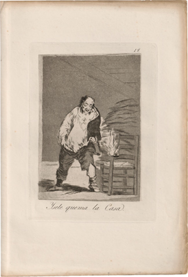 Ysele quema la Casa by Francisco José de Goya