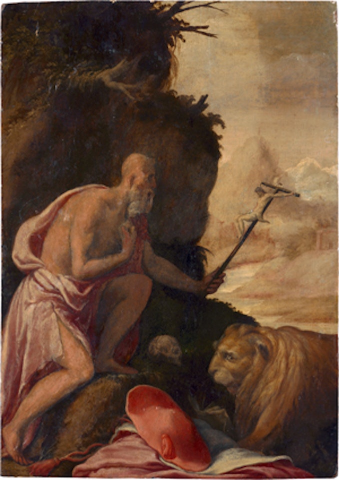 Der büßende hl. Hieronymus, spätes 16. Jh. by Italian School