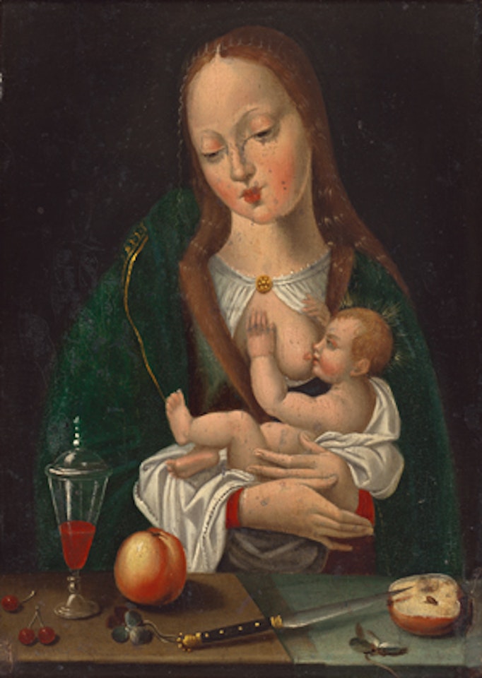 Maria stillend mit dem Kind by German School
